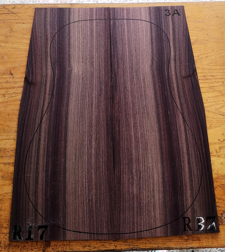 AAA Grade India Rose guitar back/side board All-Solid acoustic Guitar making material accessories Solid Woods Number selection