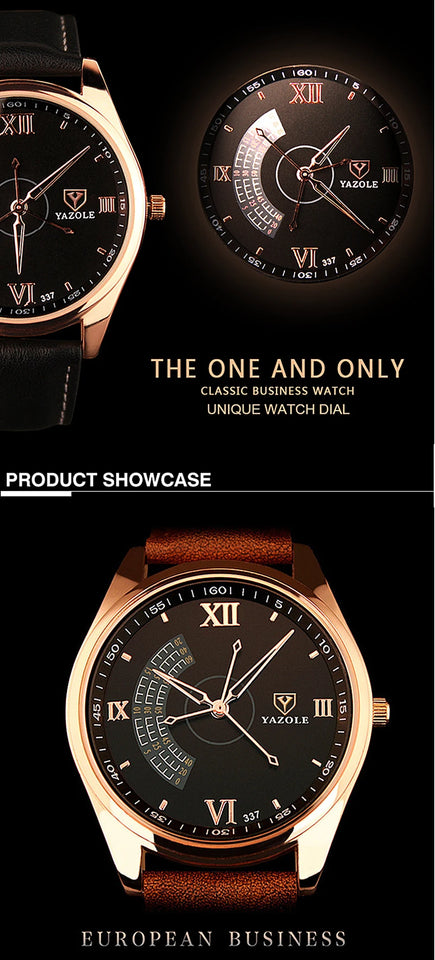 New Business Men's Wristwatch Clock Fashion Casual Leather Sport Man Watch Top Brand Luxury Quartz Watches for Men montre homme