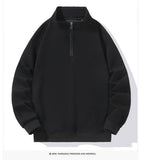 Big Size Clothing Store Sweatshirt Men Half Turtleneck Zip-up Long Sleeve Pullover Male Loose Fit Spring Autumn Large Plus 10XL
