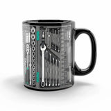 Funny 325ml Coffee Mug Ceramic Toolbox Design Mechanic Water Cup Sturdy Wrench Pattern Mechanic Mug Auto/Car Mechanic Gift