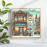 1pc 40X40CM/15.74inch Coffee shop cross stitch Kit DIY kit 11CT/14CT Eco-cotton Thread Hanging Painting Wall decoration
