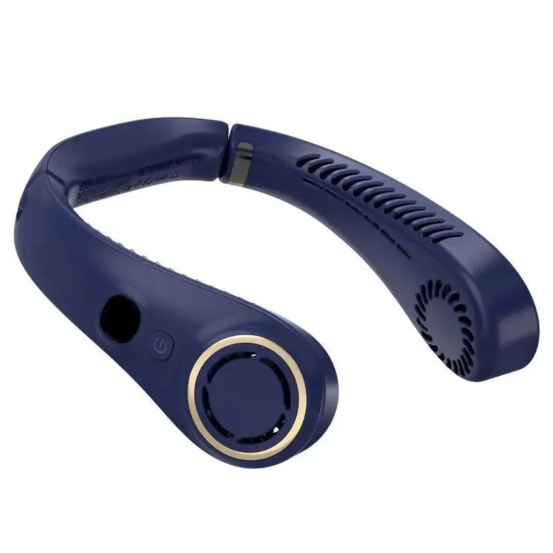 Mini Fan Silent Neck Hanging Fan Usb Portable Bladeless Rechargeable Led Digital Display Electric Air Cooler Summer Sports Fan