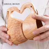 (1pcs) Creative Small Wooden Milk Cup 6/8oz 180-240ml Finland Wooden Coffee Cup