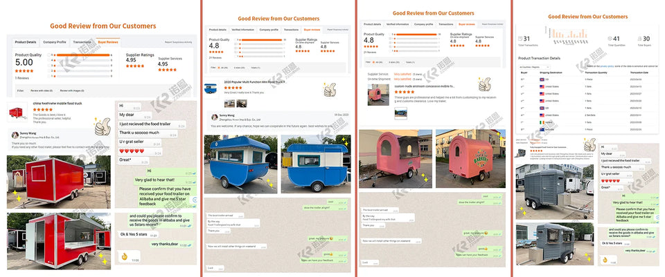 Outdoor Food Cart Street Lunch Kiosk Coffee Carts Mobile Food Trailer Food Truck Manufacturing for Outdoor Use