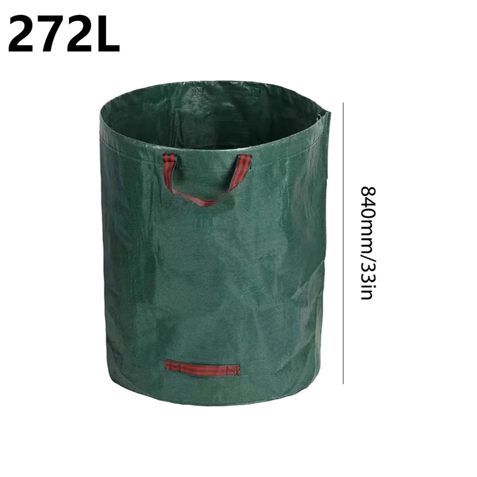120-500L Garden Yard Waste Bag Foldable Leaf Sack Weed Trash Can Waterproof Reusable Trash Storage Container Garden Supplies New