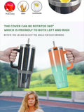 WATERSY 30oz/40oz Stainless Steel Thermal Cup Large Capacity Tumbler with Handle & Straw Insulated Mug Travel for Coffee