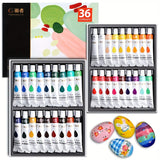 Gouache Paint Set 36 Colors 12mL/0.4oz, Professional Tempera for Canvas, Paper, DIY Projects, Crafts, Perfect for Artist & Adult