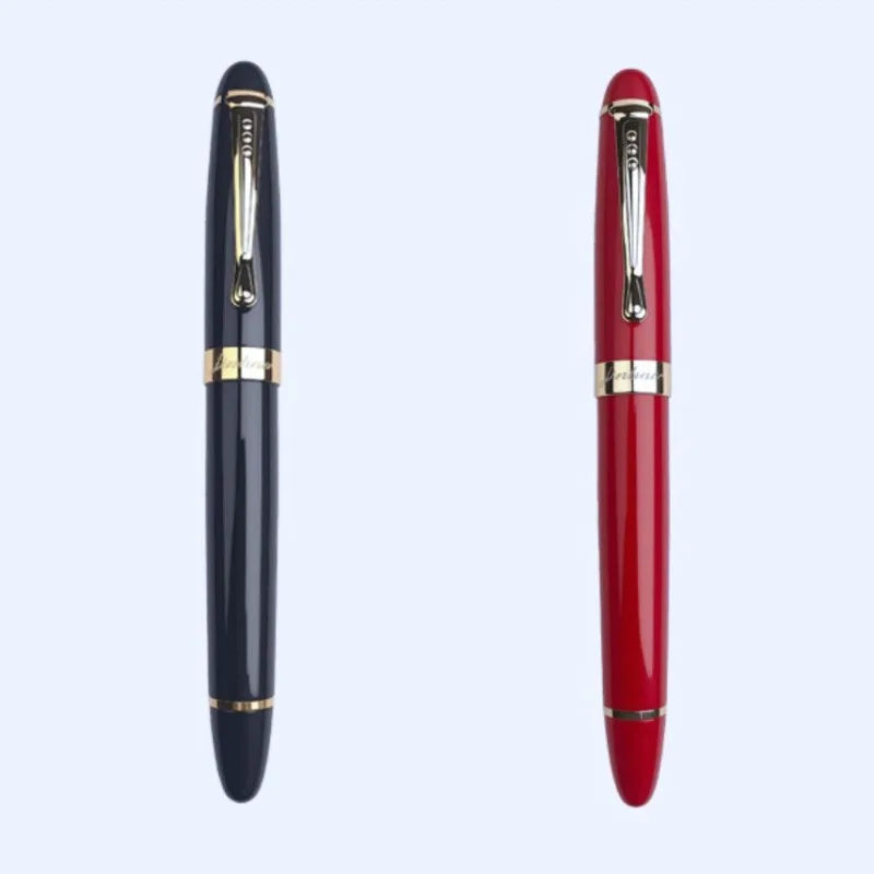 Jinhao Fountain Pen Black Fish Scale Long Knife Tip Dragon Relief Hand Polished Pen Tip Birthday Wedding Promotion Teacher Gift
