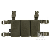 KRYDEX Tactical MOLLE Placard 5.56 Triple Magazine Pouch Front Panel Retention Insert Holder For Chest Rig Plate Carrier Vest