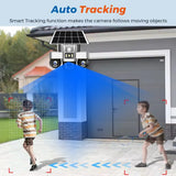 V380 Pro Solar Camera 3 Lens WiFi Security Cameras Outdoor Smart Home Solaire Power PTZ IP 15MP Night Vision CCTV Surveillance