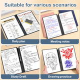 1Pc Reusable Erasable Whiteboard Notebook Leather Portable Drafting Notebook Writing Board Desktop Memo Pad