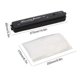220V/110V Vacuum Sealer Packaging Machine with Free 10pcs Vacuum Bags Household Black Food Vacuum Sealer