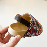 Summer Children Causal Sandals New Boho Toddler Beach Slippers for Girls Outdoor Daily Wear Non-slip Kids Retro Open-toe Sandals
