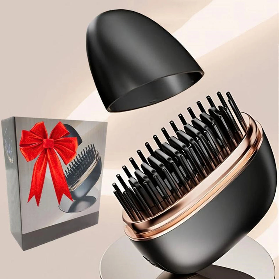 Wireless Hair Straightener Brush USB Rechargeable 30s Fast Heat 3 Temperature for Straight & Curly Hair Types Mini Travel Styler