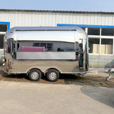Stainless Steel Fast Food Truck Customized Full Kitchen Trailer for Snacks Hotdogs Candies Chips Ice Cream Business Ready