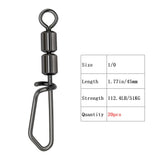 Goture 30pcs/lot Fishing Swivels High Speed Double Rolling Swivels Flexible Rotation Stainless Steel Swivel Fishing accessories