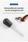 Espresso Coffee Stirring Tool, Coffee Powder Stirrer, Needle Distributor, Wood Handle, Barista Hand Distribution Tool