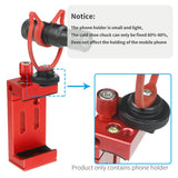 Aluminum Alloy Mobile Phone Holder Clip for Smartphone with Spirit Level Cold Shoe Mount 1/4 3/8 Hole Tripod Head Clamp Bracket