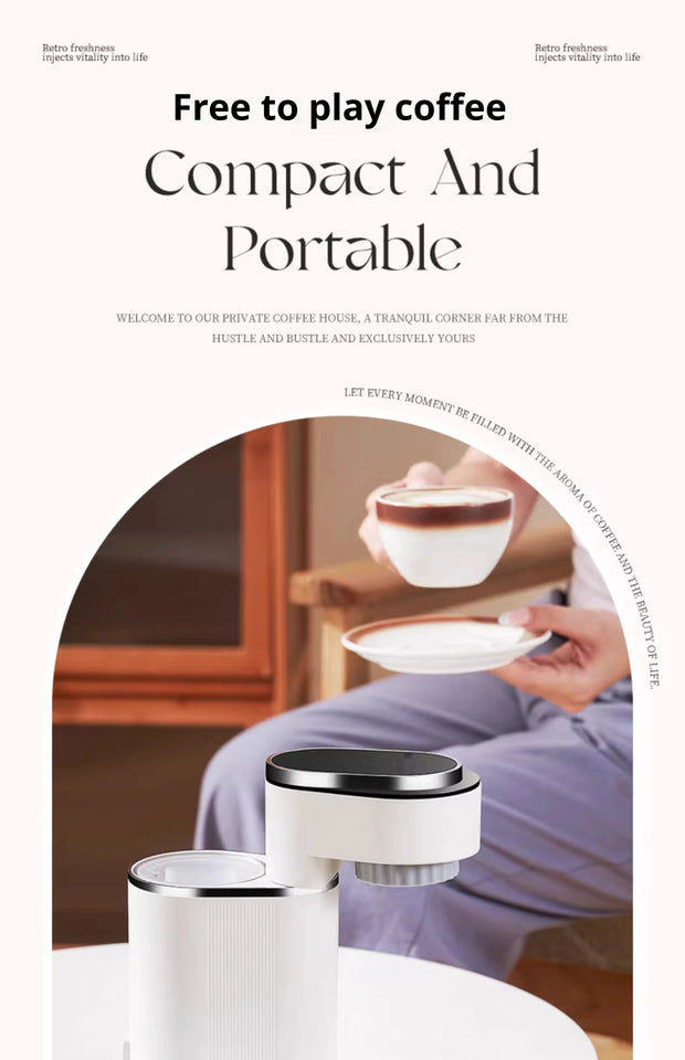 Compact Semi-Automatic Coffee Machine - Perfect for Espresso and American Coffee at Home