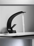 Basin Faucet Modern Bathroom Mixer Tap Black/chrome Wash basin Faucet Single Handle Hot and Cold Waterfall Faucet
