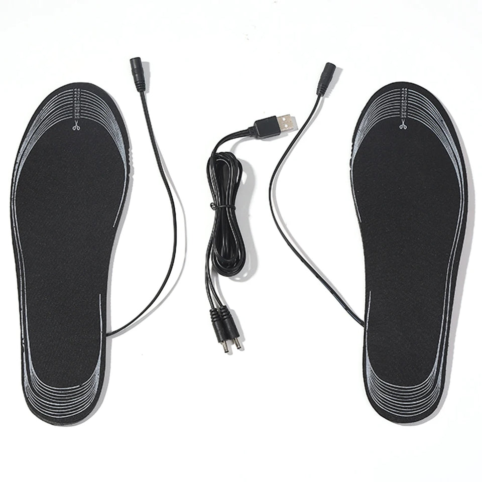 USB Heated Shoe Insoles Electric Foot Unisex Warming Pad Feet Warmer Sock Mat Winter Outdoor Sports Heating Insole Winter Warm