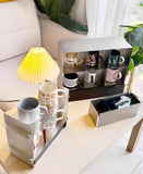 Coffee Cup Storage Display Stand Stainless Steel Retro Bath Bedroom Cosmetics Organization Rack Luxury Creative Home Accessories