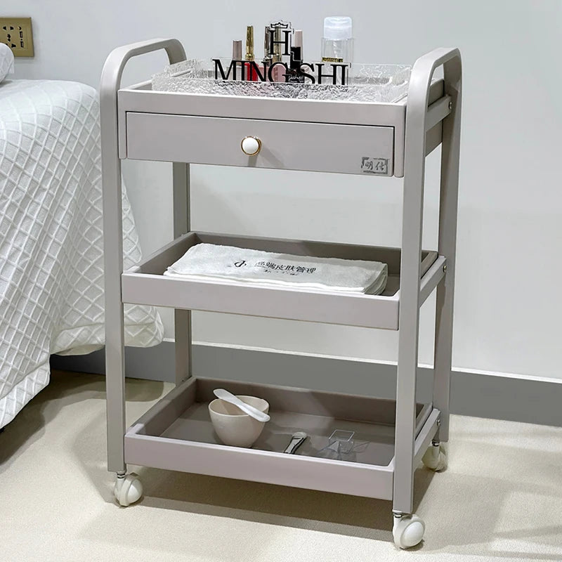 Organizer Rotating Salon Trolley Moving Modern Luxury Storage Trolley Cart Simple Tool Carritos Organizadores Salon Furniture