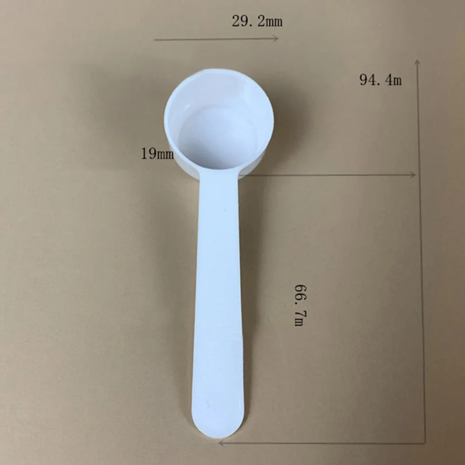 50/100pc 5g White Plastic Measuring Spoon Gram Scoop Food Baking Medicine Powder Milk  Coffee Tea Multifunctional Spoons