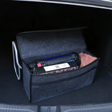 1PC Dark gray car felt storage box car storage bag enlarged and thickened soft felt storage box household storage box