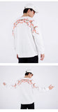 Floral Embroidery Unisex Pullovers Sweatshirt For Men Loose Fit Autumn Quality Cotton Fashion Casual Oversized Luxury Pull Homme