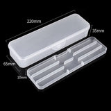 1Pc Rectangle Double-layer Nail Art Tool Empty Storage Box Tweezers Clippers Nail Brush Files Portable Plastic Container 22cm