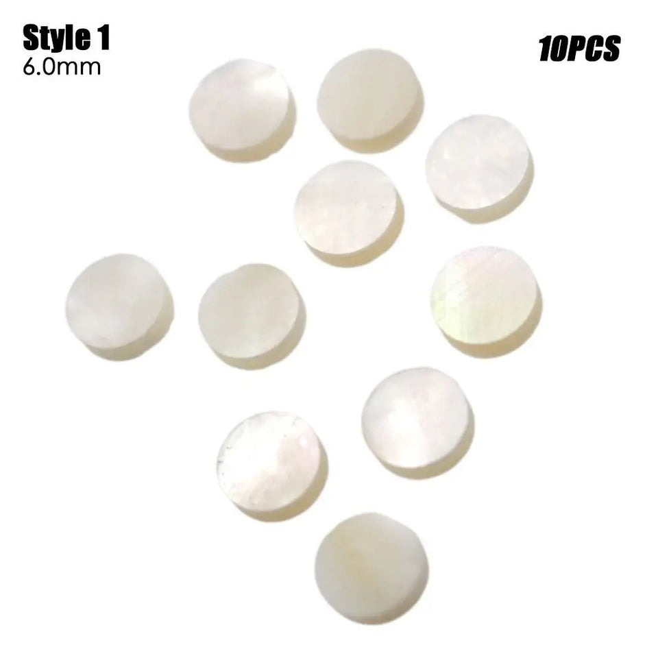 Parts White Colourful Guitar Fretboard Fingerboard Pearl Shell Dots Punctuation Point Abalone Dots Abalone Inlay Dots