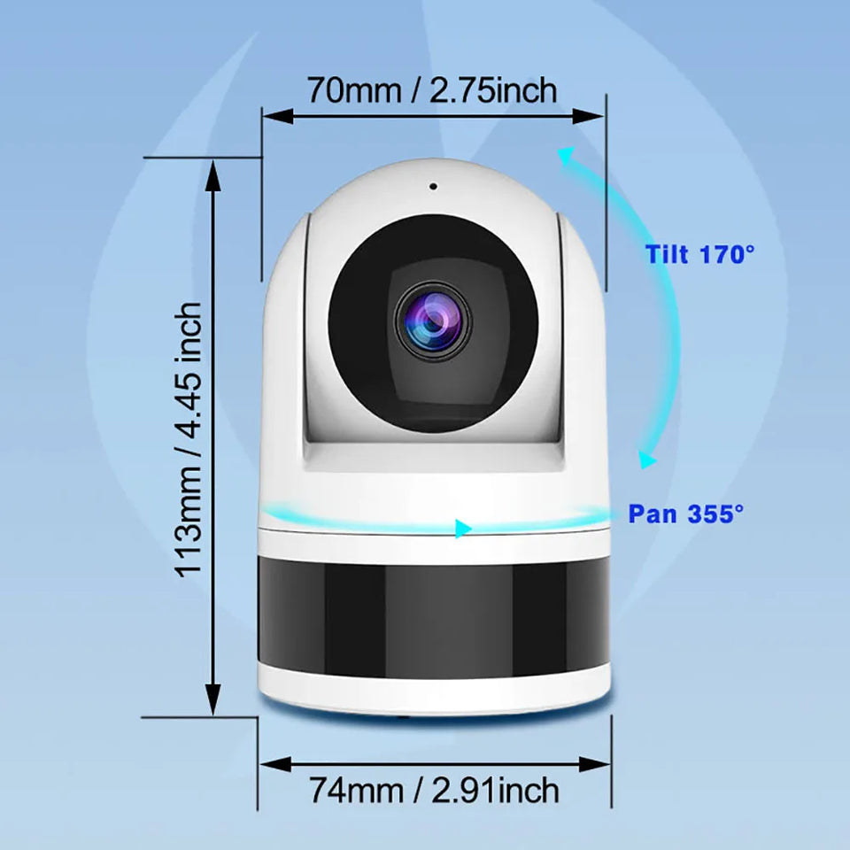 Tuya WiFi Camera 1080P HD Indoor Security Monitor Smart Life APP Real-time Surveillance Camera Supports Two-way Voice Intercom
