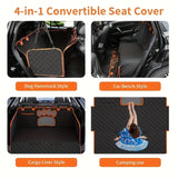 Dog Seat Cover, Pet Dog Seat Cover, Hammock Heavy Duty Scratch Resistant Anti Slip Durable Soft Pet Rear Seat Cover for Cars, Tr