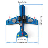 DIY Electronic Kit LED Flow Light Aircraft Model Kit DIY Electronic Welding Practice Kit Electronic Science Assembly Kit