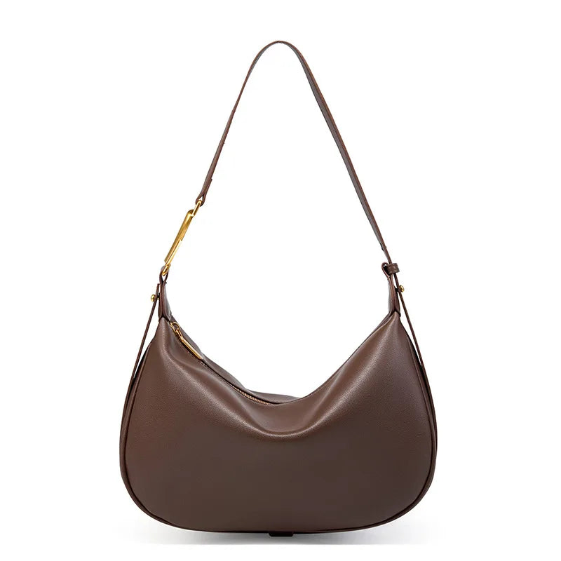 100% genuine leather women's bag designer creates luxury shoulder bag, fashionable new crossbody bag, commuting handbag