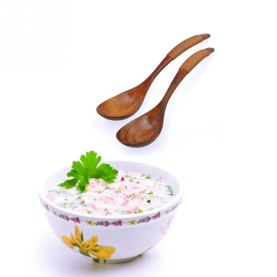 Coffee Handmade Hand-made Catering Scoop Wood Tableware Kitchen Tool Soup Spoon Wooden Spoon Cooking Utensil