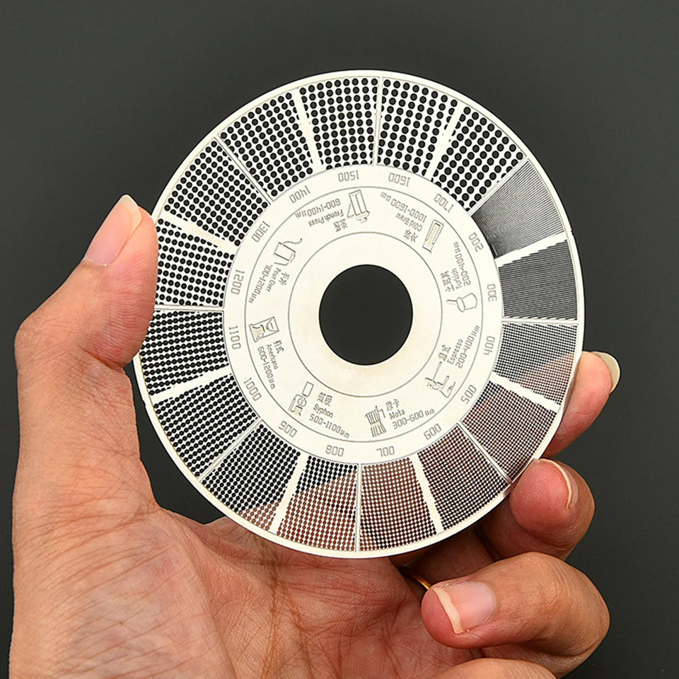 Coffee Powder Grinding Thickness Reference Comparison Card Grinder Grinding Powder Thickness Comparison Scale Coffee Accessories