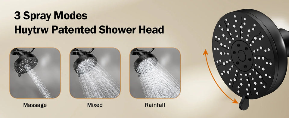 Tandem Shower Head For Couples, Dual Shower Head with Original Adjustable Slider, High Pressure Double Shower Head for Two