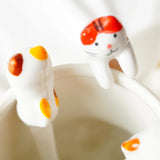 Hot SALE Kitchen Tool Novelty Gift Ceramic Cartoon Cute Cat Animal Spoon Hanging Coffee Dessert Spoon Unique Ice Cream Flatware