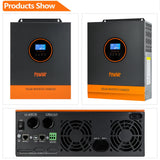 PowMr 3KW Hybrid Solar Inverters 24V to 110/120VAC Output With MPPT 80A Solar Charge Controller PV 120-450V Support WIFI Module