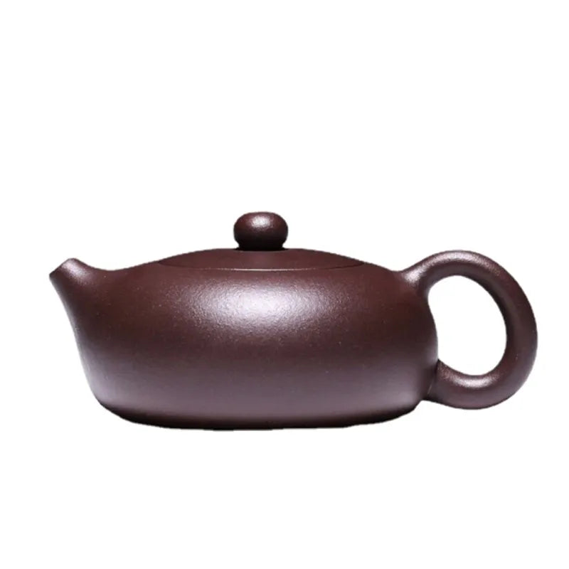 180ml Chinese Yixing Purple Clay Teapot Raw Ore Ball Hole Filter Teapot Custom Zisha Xishi Teaware Handmade Beauty Tea Infuser