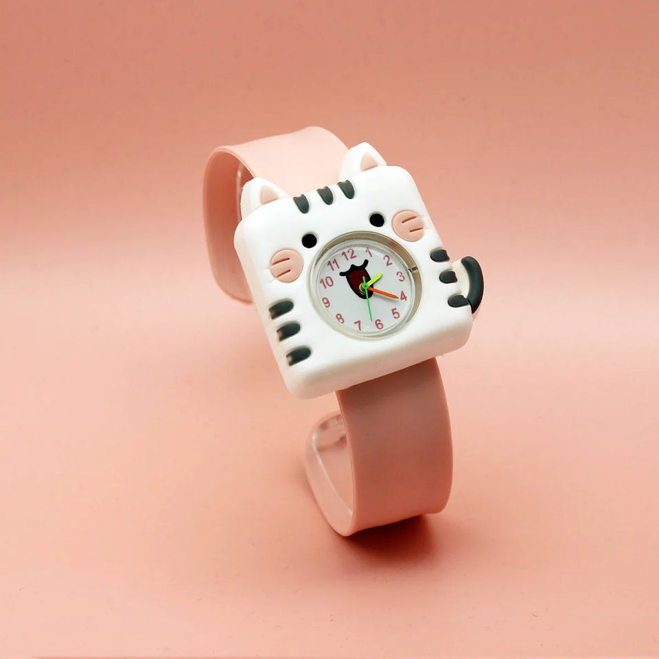 New Fashion Cartoon Animal Flash Light Girl Watches Kids Bracelet Silicone Strap Children Watch Clock Reloj Digital Wristwatches