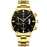 Fashion Men Stainless Steel Watch Luxury Calendar Quartz Wrist Watch Mens Business Watches for Man Clock Montre Homme