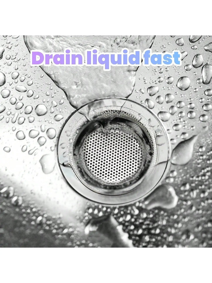 2 Pcs Stainless Steel Sink Strainer, Clog Prevention Filter, for Kitchen Bathroom Drain, Easy to Clean