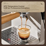 Home Coffee Machine | 1.8L Tank | 9-20 Bar | 20 Grind Levels | Hot & Cold Extract | Espresso/Cappuccino | Milk Frother