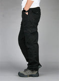 Camping Hiking Pants Men Cargo   Cotton Overalls Straight  Trousers Multi-Pocket Baggy  Slacks Pants