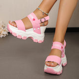 Summer Thick-soled Sandals for Women 2026 New Fashion Non Slip Beach Shoes Woman Lightweight Casual Platform Plus Size Sandals