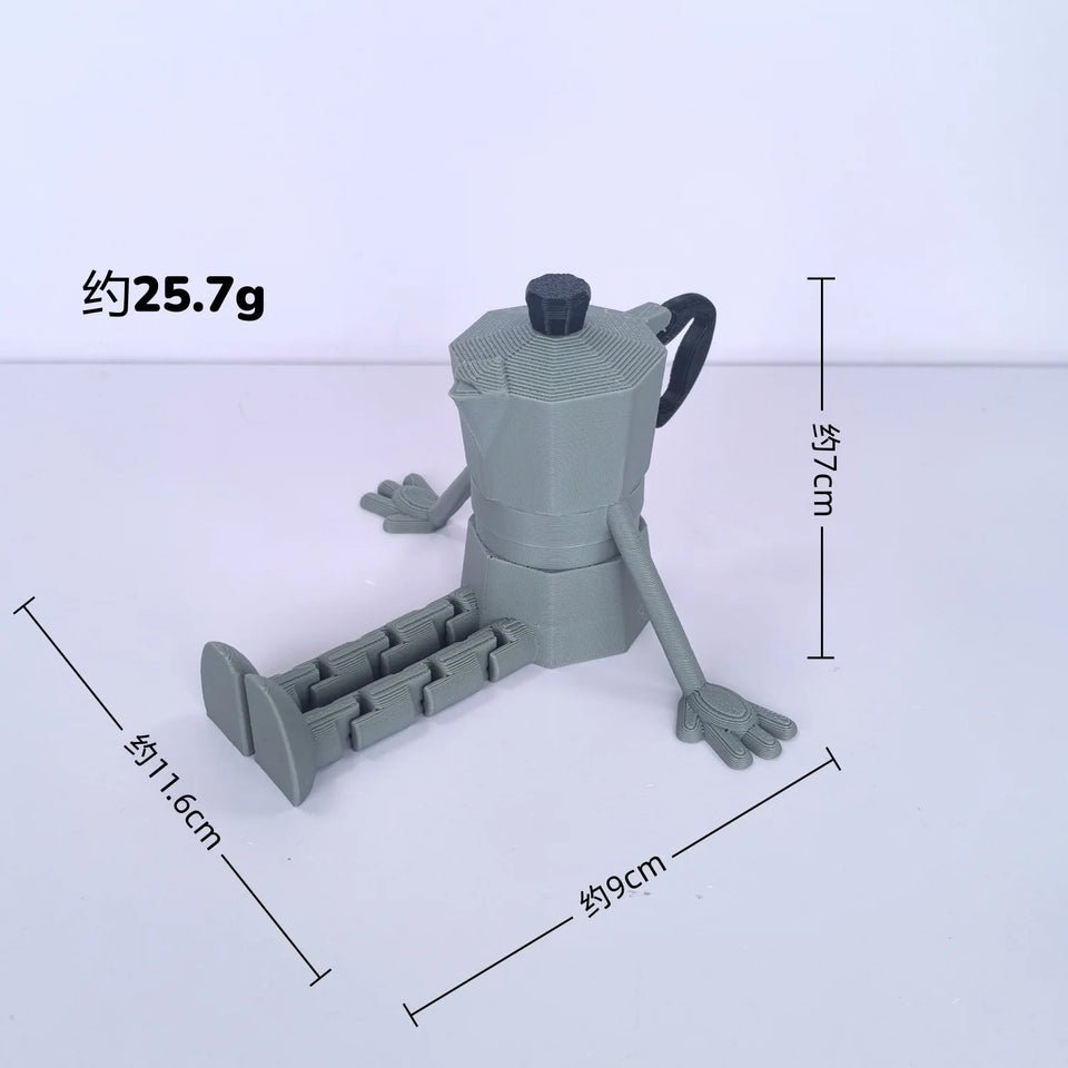 3D printing coffee bean creative ornament, movable and interesting desktop ornament, desk coffee companion decoration
