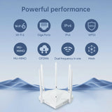 EDUP  RT2980 Router AX3000 3000Mbps Dual Band 2.4/5GHz Gigabit WIFI6 Router 802.11AX MIMO EasyMesh Wide Signal Range